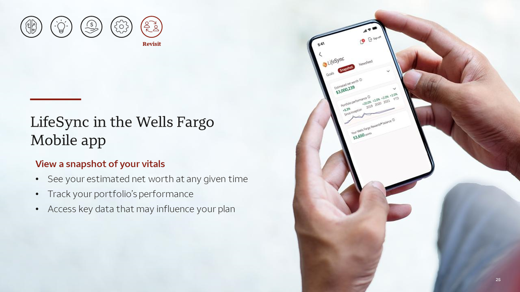 LifeSync in the Wells Fargo Mobile App - Vitals